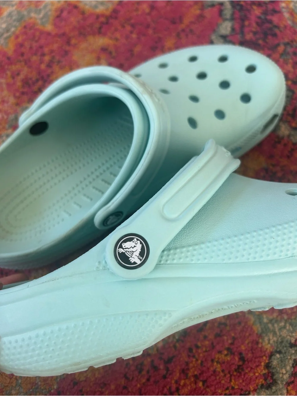CROCS | Unisex Adult Turquoise Classic Slip On Clog W/Strap Men’s 9 Women’s 11